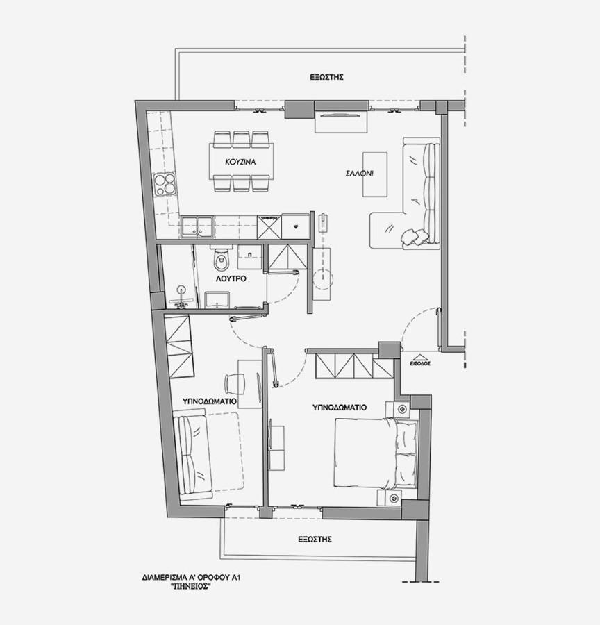 La Larissa Luxury Apartments Peneus Ngoại thất bức ảnh